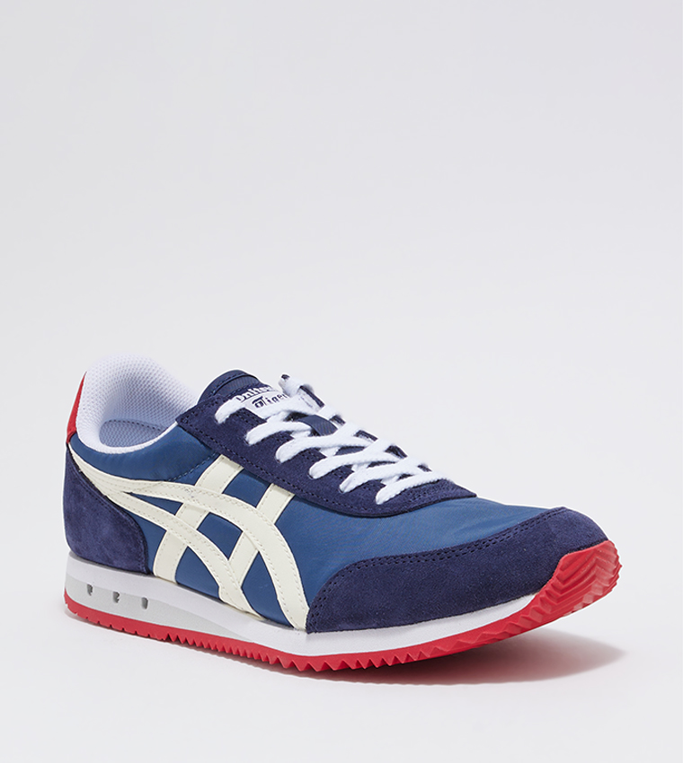 Buy Onitsuka Tiger NEW YORK Lace Up Low Top Sneakers In Blue ...