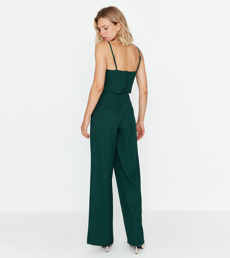 Solid Wide Leg Trousers