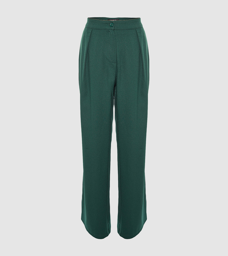 Solid Wide Leg Trousers