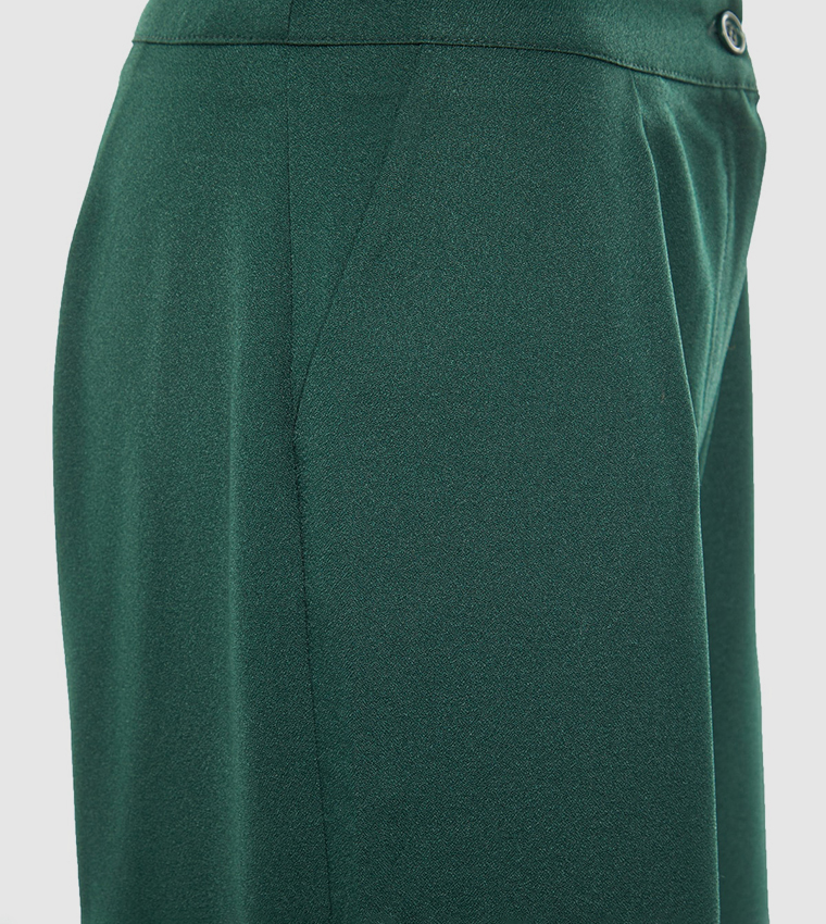 Solid Wide Leg Trousers