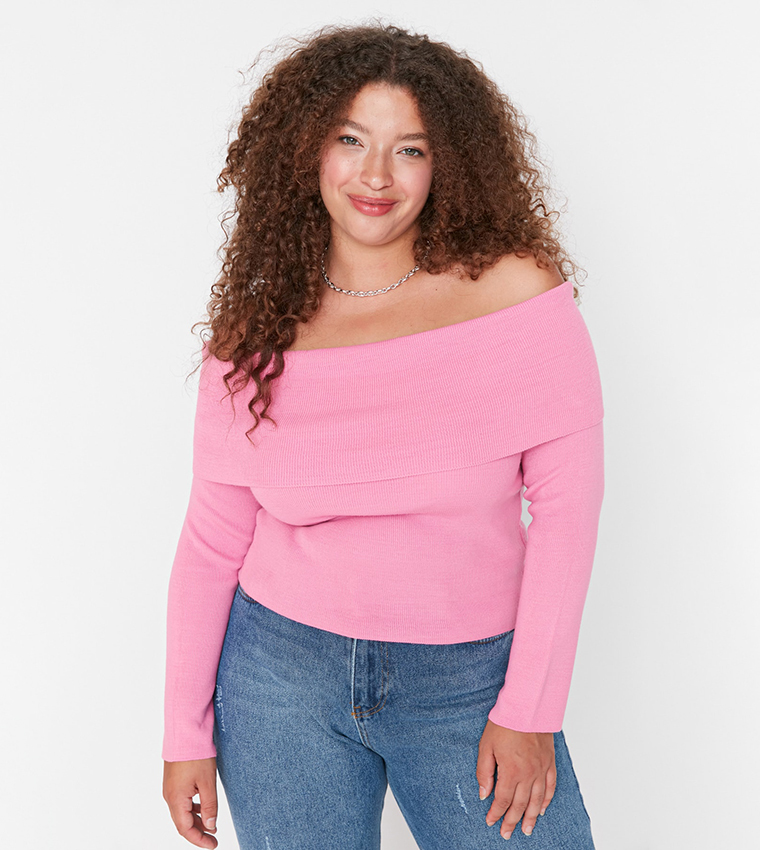 Womens Sweaters Plus Size Over The Shoulder Sweater Buy