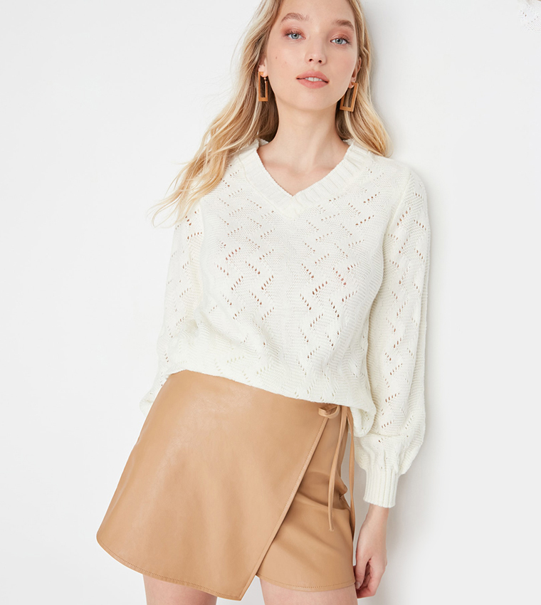 Balloon Sleeve Berber Sweater