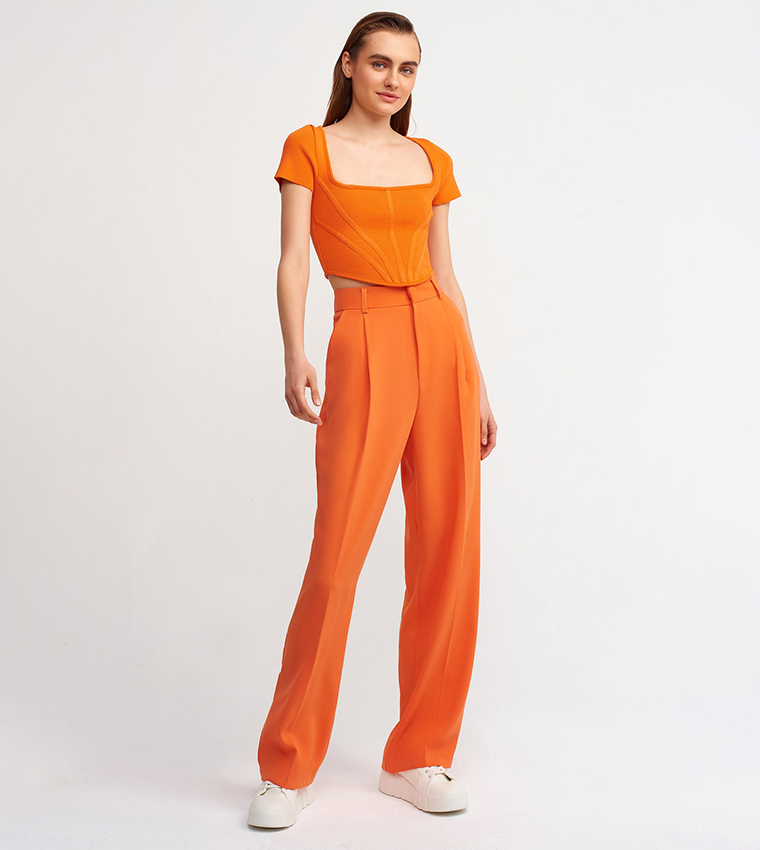 Square Neck Short Sleeves Top