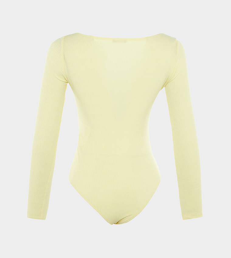 Pale yellow outlet leotard