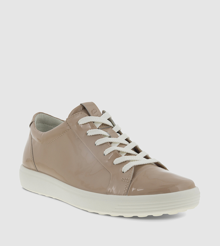 Soft Women's Beige Leather Sneakers Buy ECCO SOFT Low Top