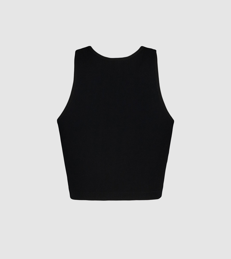 Buy Trendyol Seamless Halter Neck Sports Bra In Black | 6thStreet Qatar