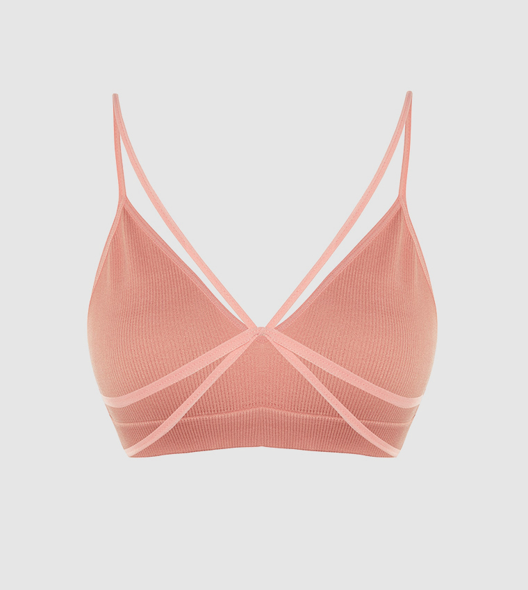 Buy Trendyol Back Detailed Seamless Bra In Pink