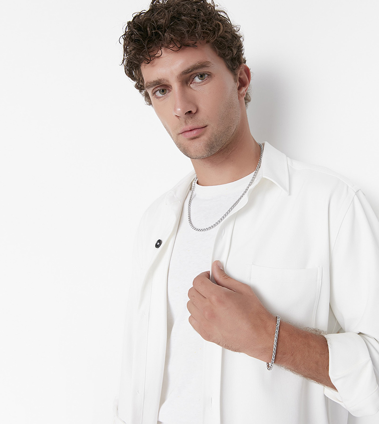 Buy Trendyol Chain Link Bracelet In Grey 6thStreet Qatar