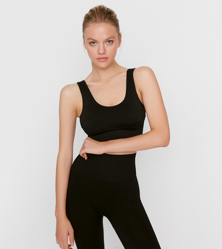 Buy Trendyol Seamless Support Sports Bra In Black