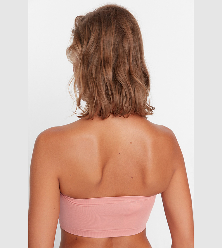 Buy Trendyol Strapless Seamless Bra In Pink