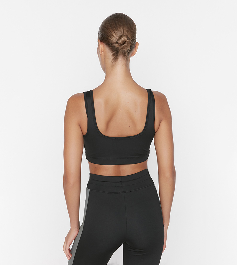 Buy Trendyol Trendyol Slit Neck Sports Bra In Black