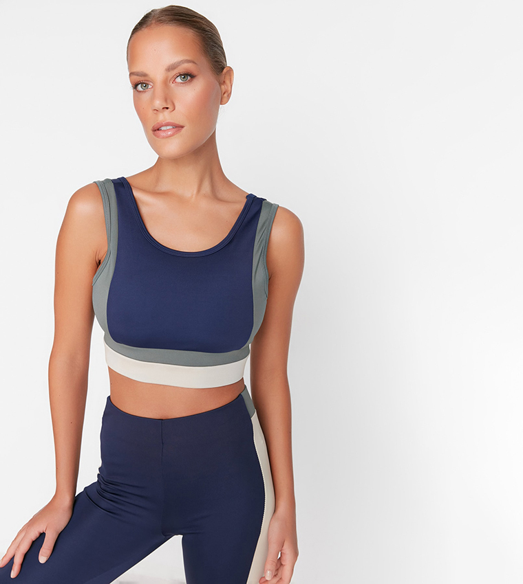 adidas Sports Bra, M, Blue - Trendyol