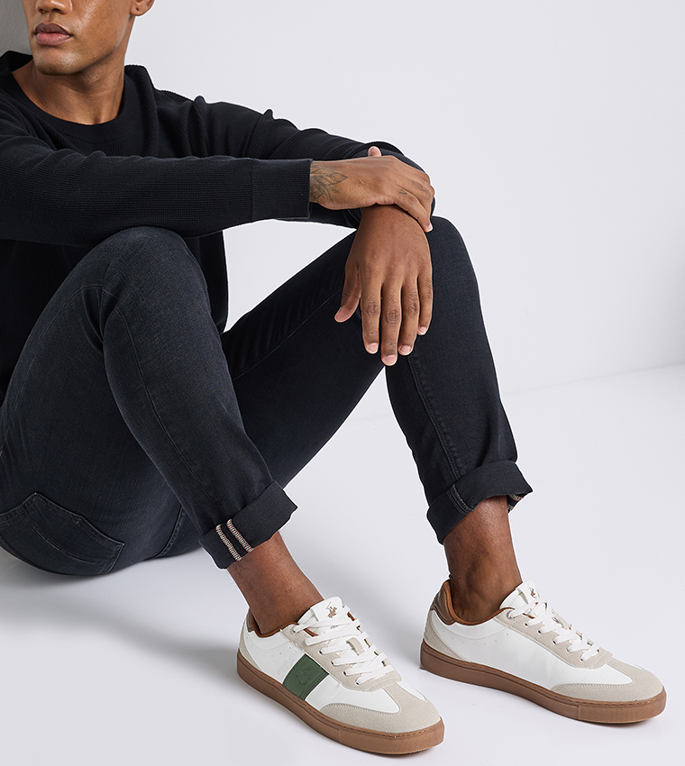 Logo Detail Lace Up Sneakers