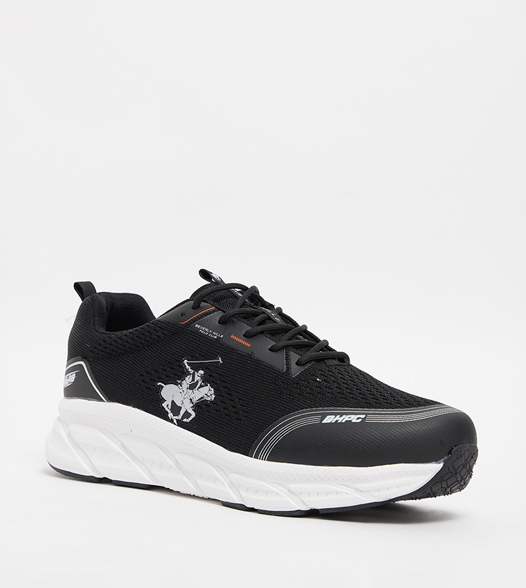 Mesh Detail Lace Up Casual Shoes