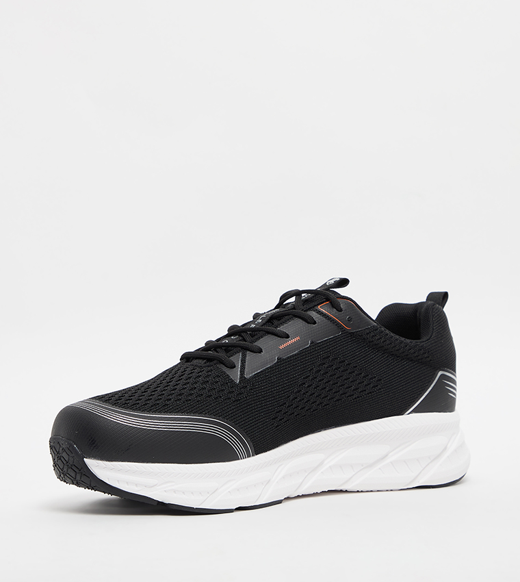 Mesh Detail Lace Up Casual Shoes