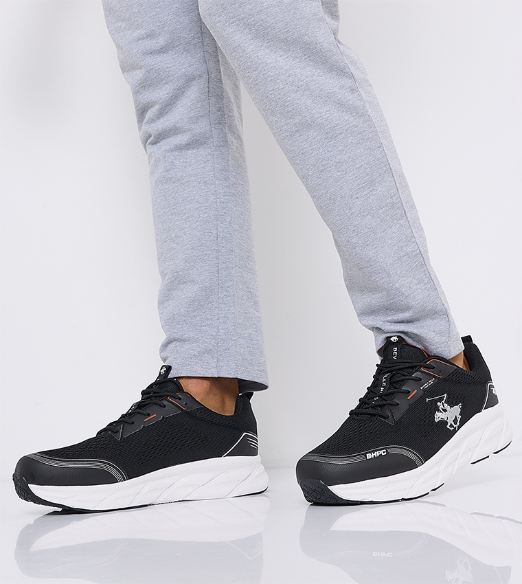 Mesh Detail Lace Up Casual Shoes