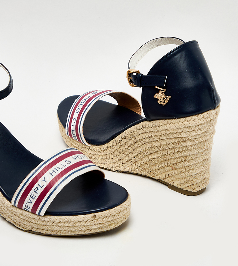 Logo Detail Espadrille Wedges