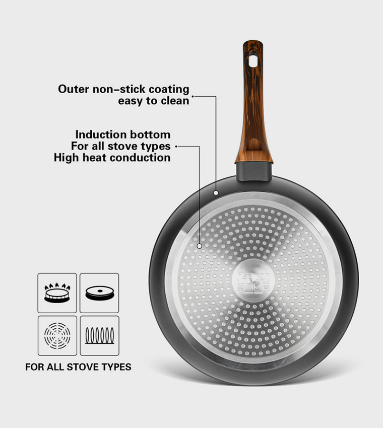 مقلاة ألمنيوم مزودة بطبقة مضادة للالتصاق  -   26 سم