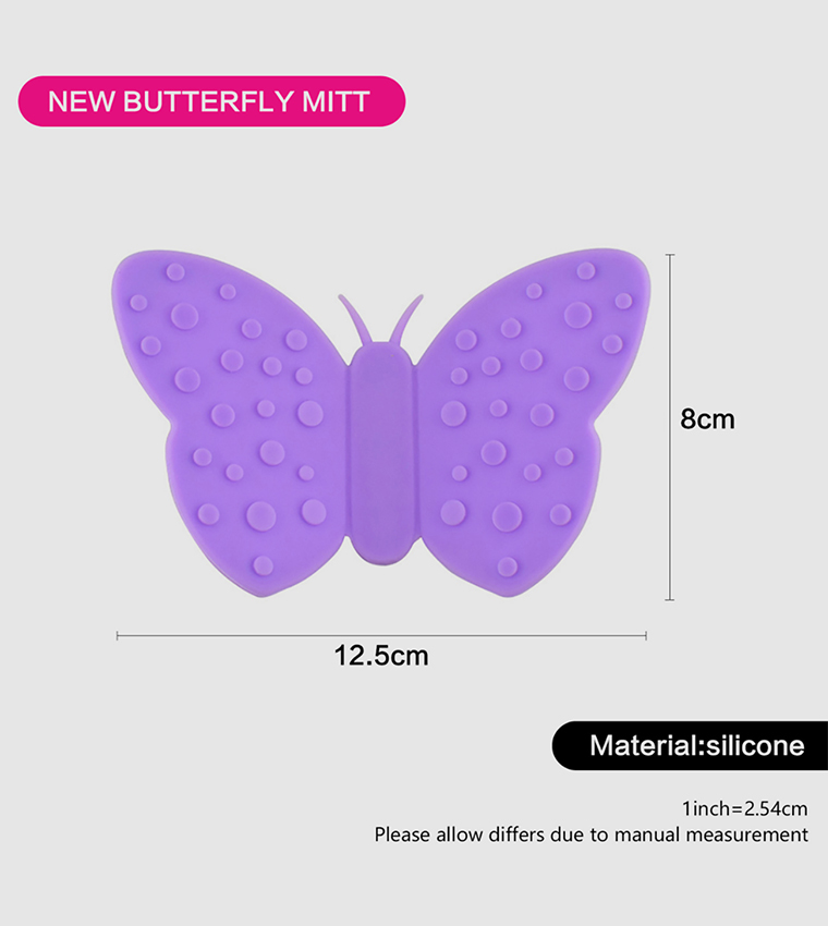 2-Piece Butterfly Pot Holder Magnet Set Purple