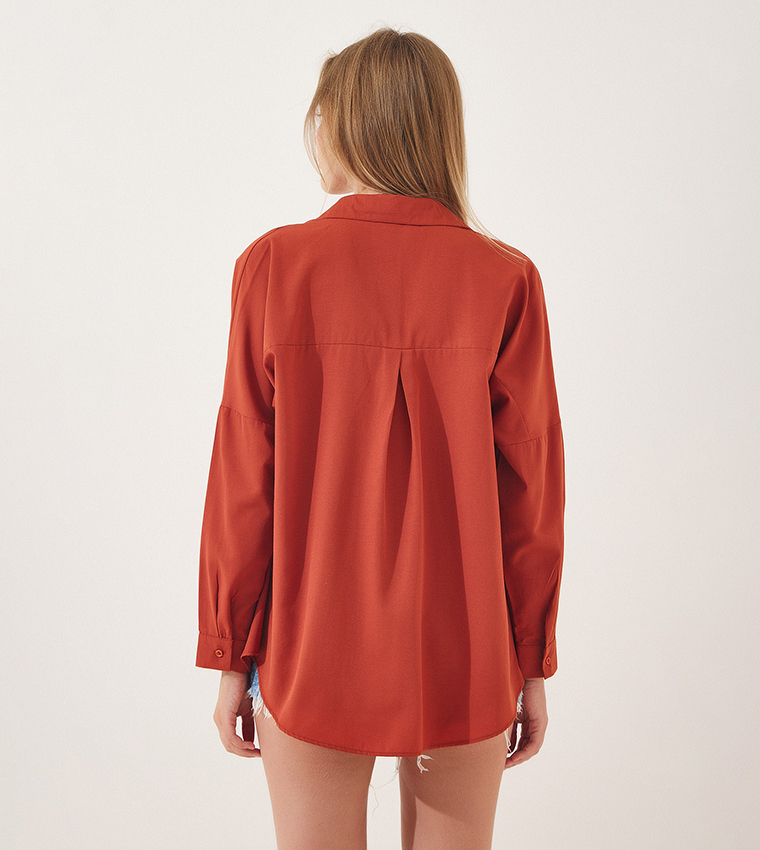Oversized Long Basic Shirt