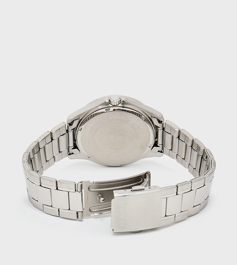 Cream Dial Stainless Steel Strap Analog Watch