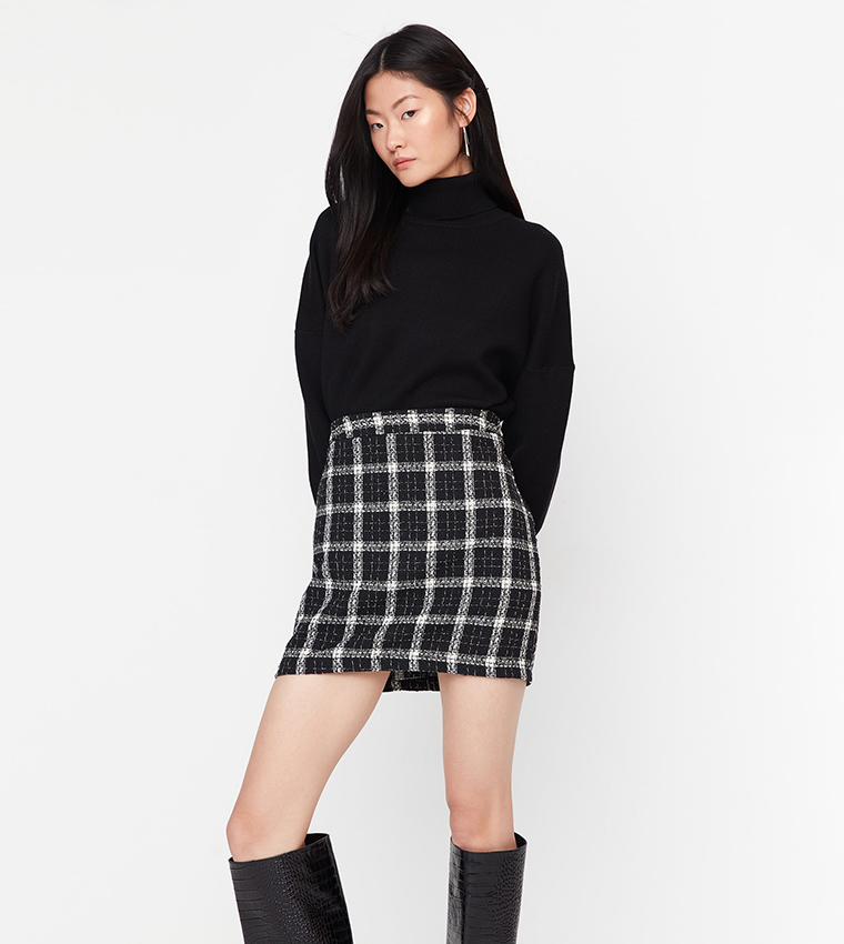 Nine west plaid outlet pencil skirt