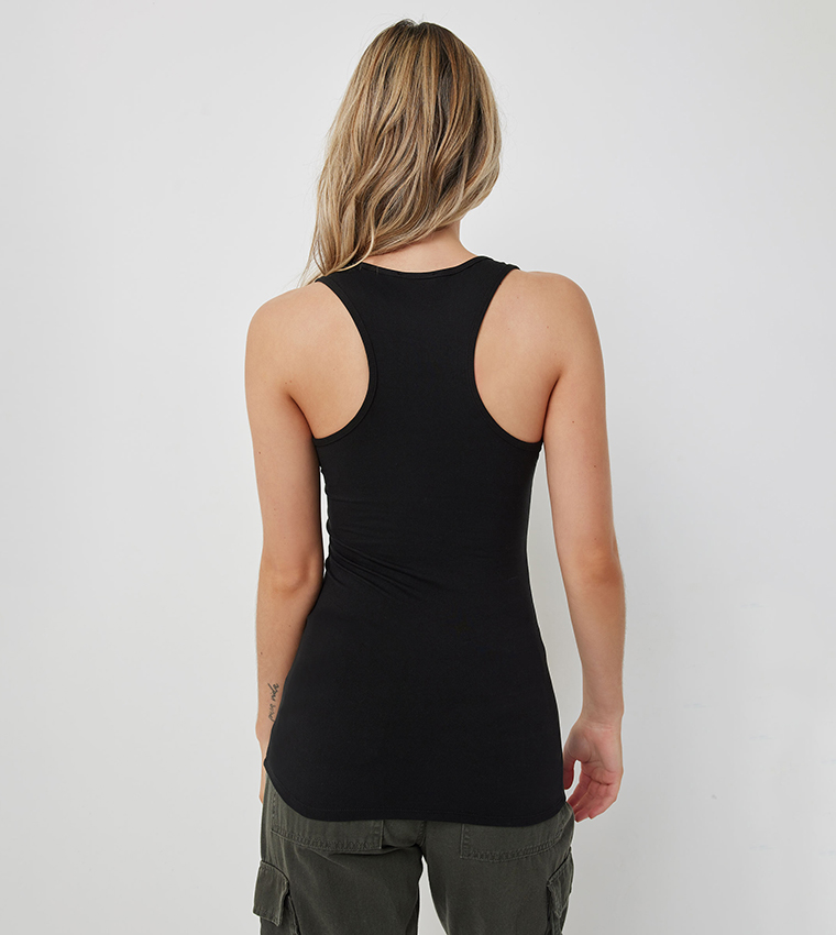Solid Scoop Neck Tank Top