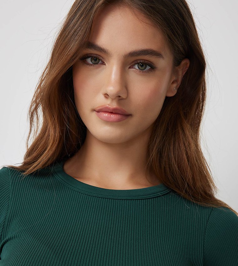 Ribbed Long Sleeves Top