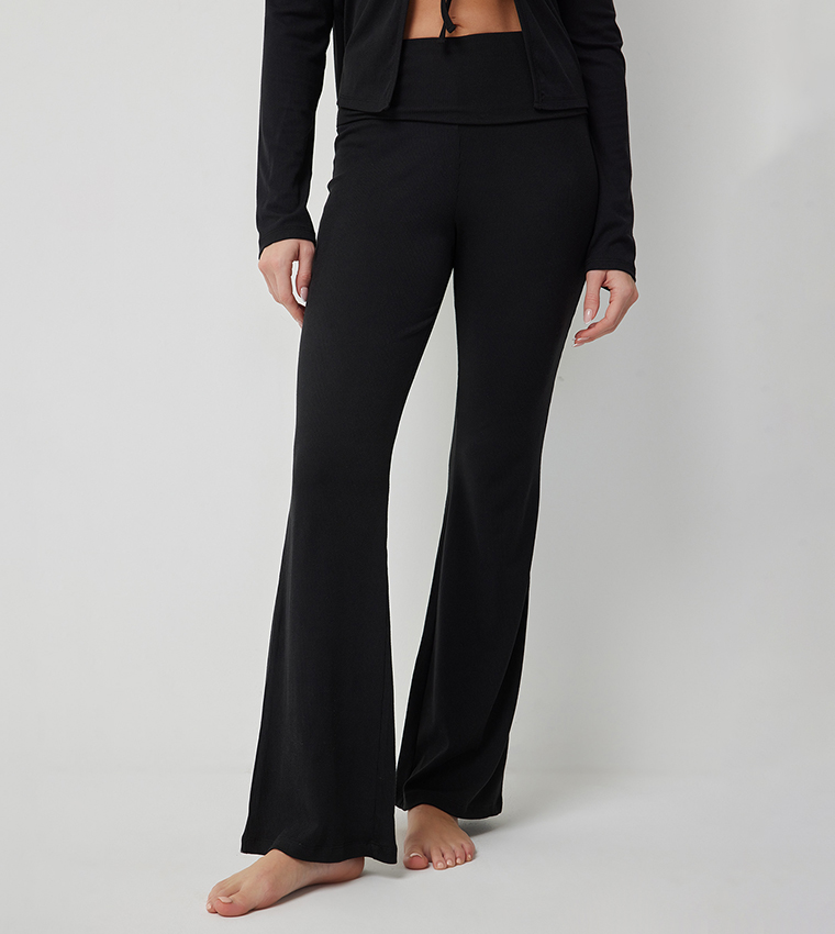 Buy Ardene Super Soft Flare Lounge Pants In Black 6thStreet UAE