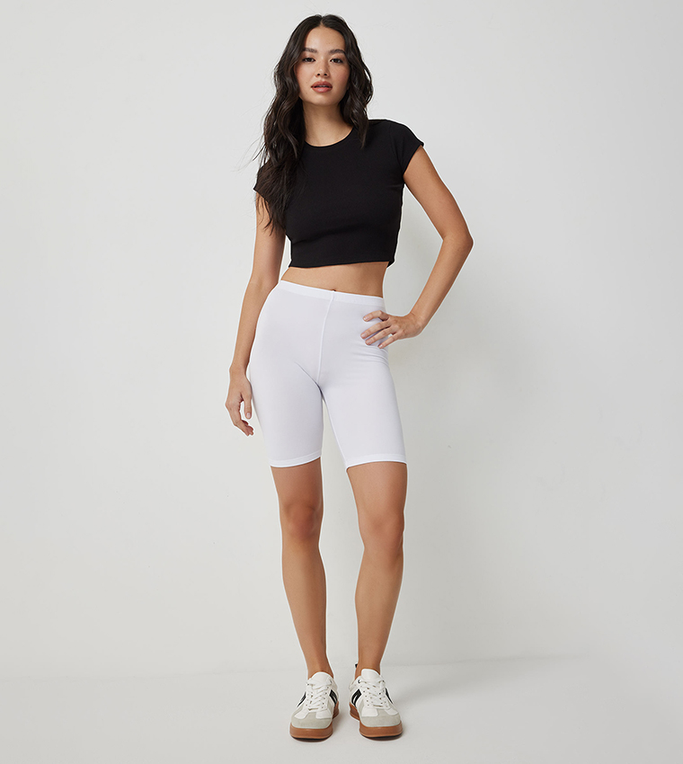 Buy Ardene Basic Super Soft Biking Shorts In White 6thStreet UAE