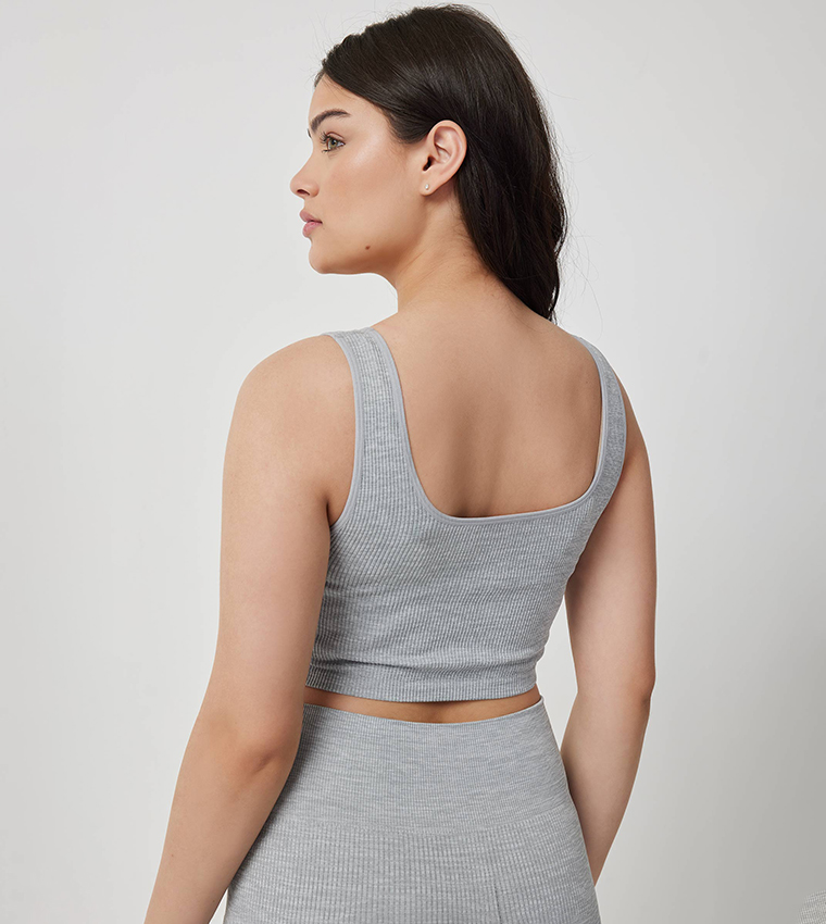 Ribbed Seamless Crop Tank Top