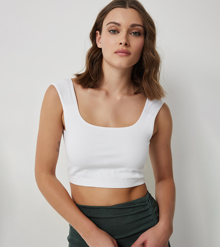 Ribbed Crop Tank Top