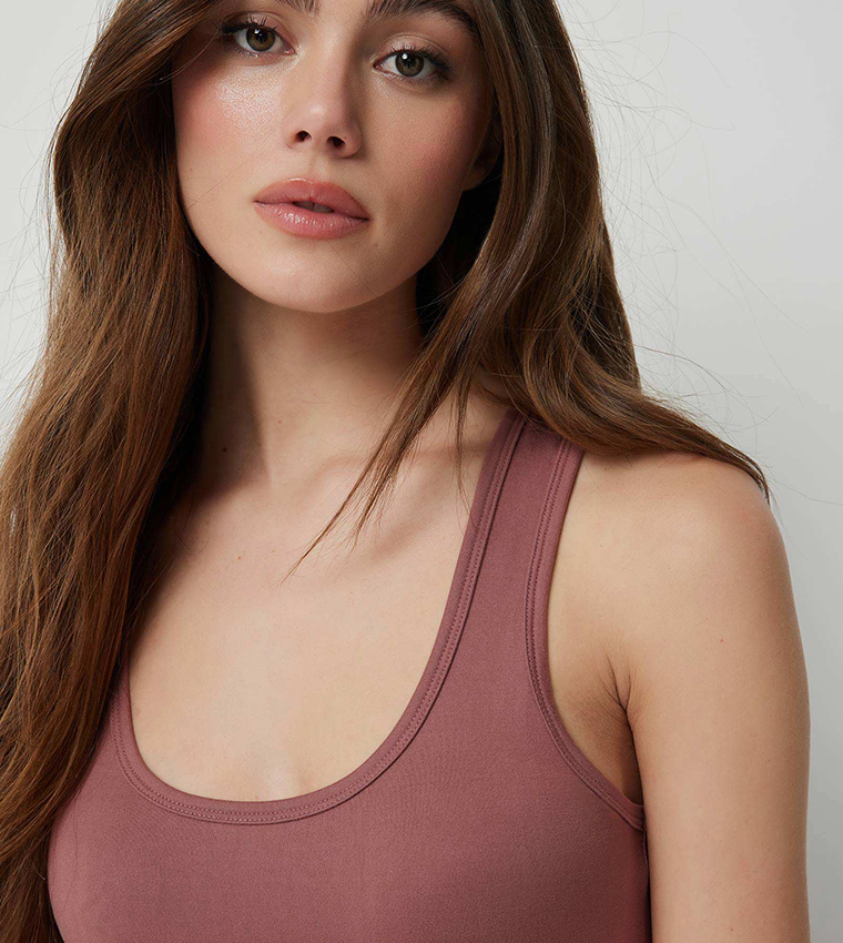 Solid Racerback Tank Top
