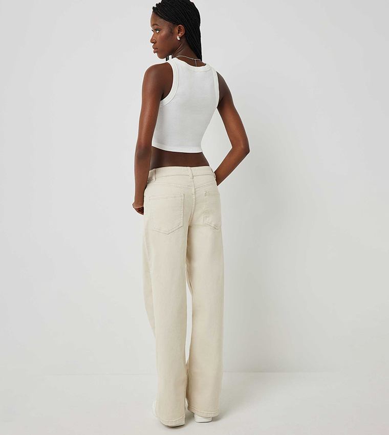 Mid Rise Wide Leg Jeans