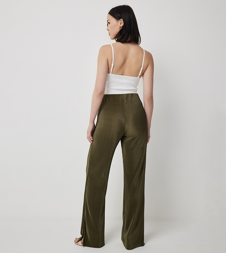 Pleated Wide Leg Pants