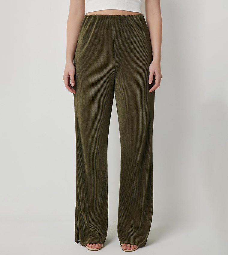 Pleated Wide Leg Pants