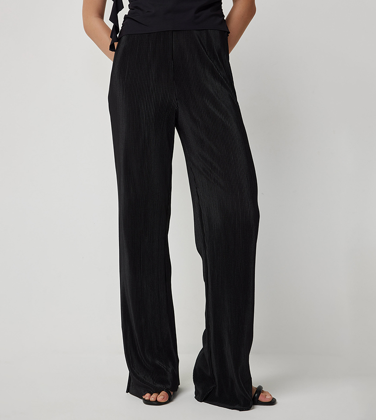 Pleated Wide Leg Pants