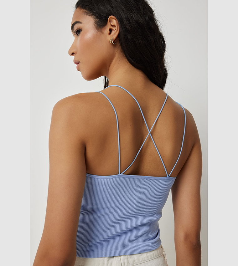 Bungee Strap Seamless Crop Top