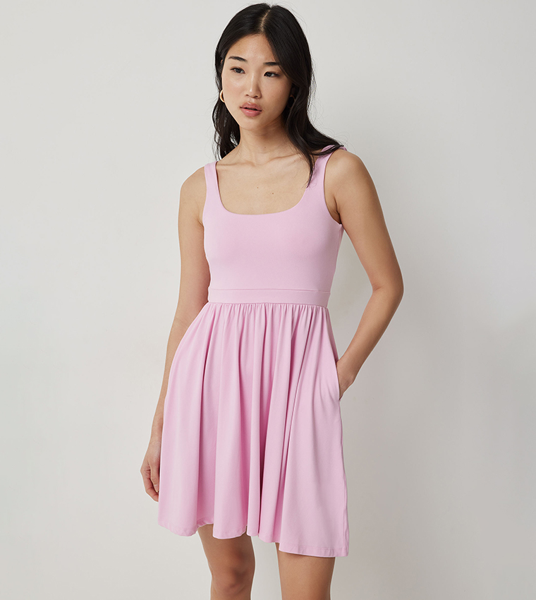 Fit & Flare Mini Dress with Pockets