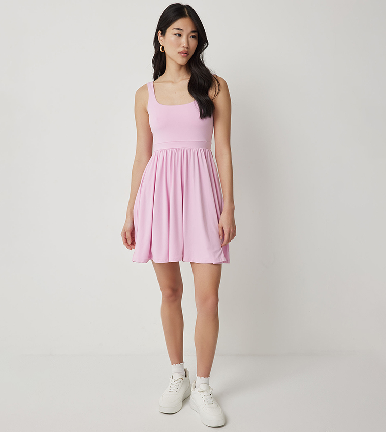 Fit & Flare Mini Dress with Pockets