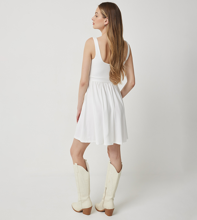 Fit & Flare Mini Dress with Pockets