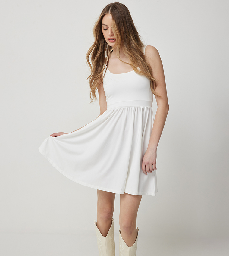 Fit & Flare Mini Dress with Pockets