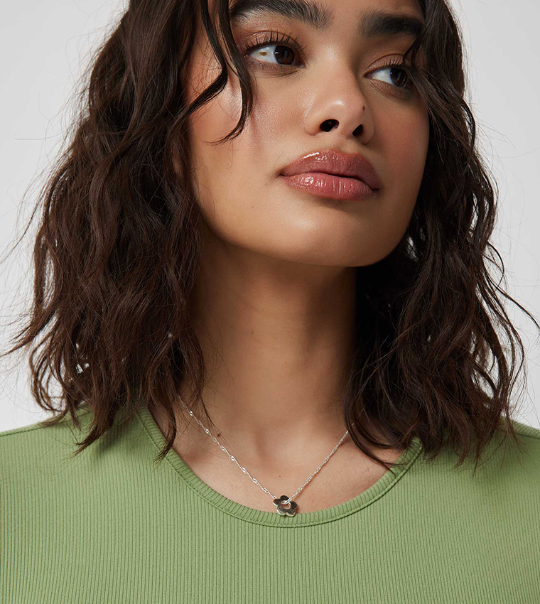 Graphic Print Ruched Crop Top