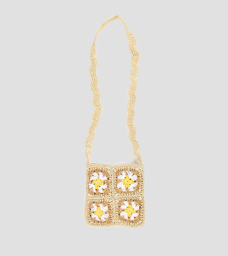 Buy Ardene Daisy Straw Crossbody Bag In Beige 6thStreet UAE
