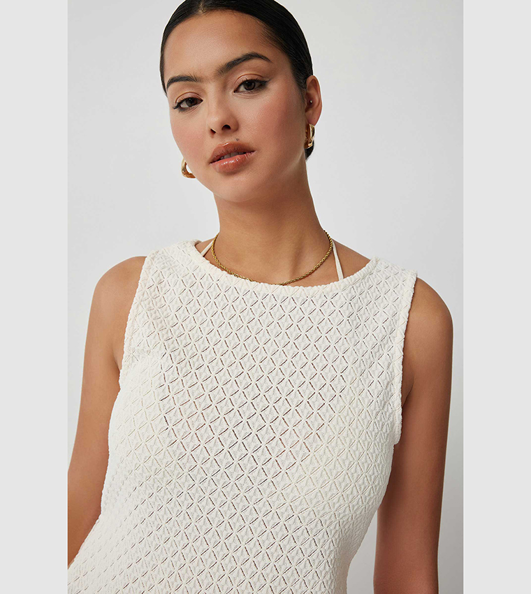 Crochet Knitted Sleeveless Top