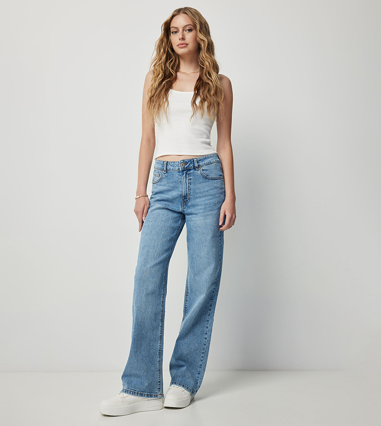 90's Faded Flared Jeans