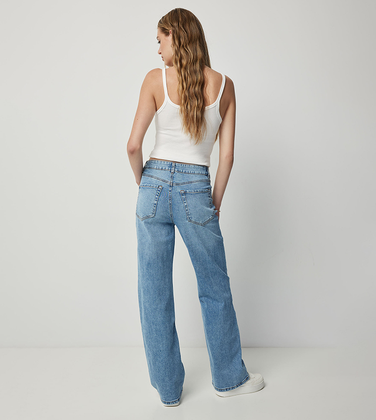 90's Faded Flared Jeans