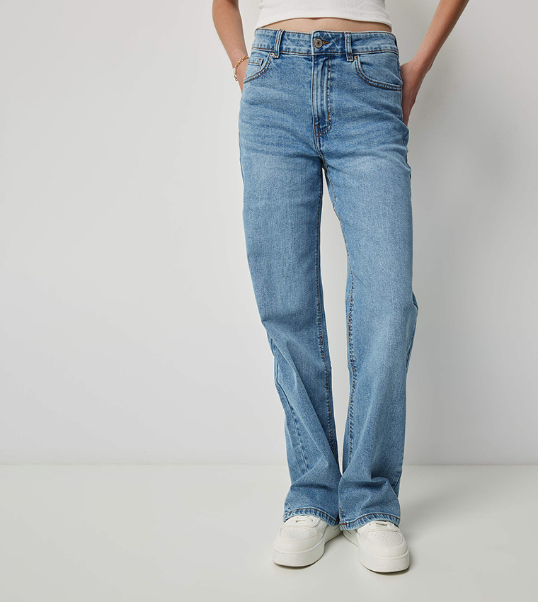 90's Faded Flared Jeans