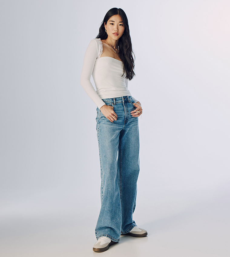 90's Faded Flared Jeans