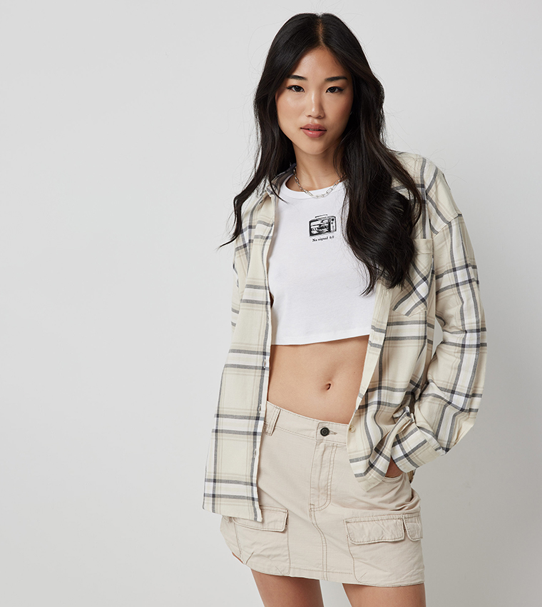 Plaid Long Sleeves Poplin Shirt